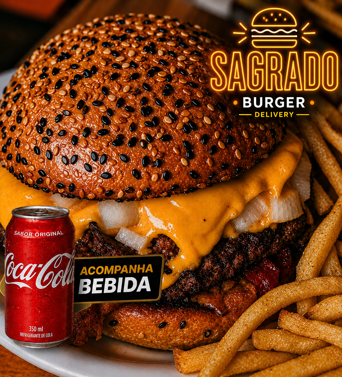 Classic Smash Burguer + Coca-Cola + Fritas